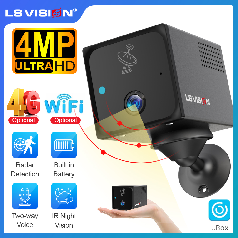 Smart Home Battery Camera Ezviz - LS VISION 4MP 4G Mini cámara