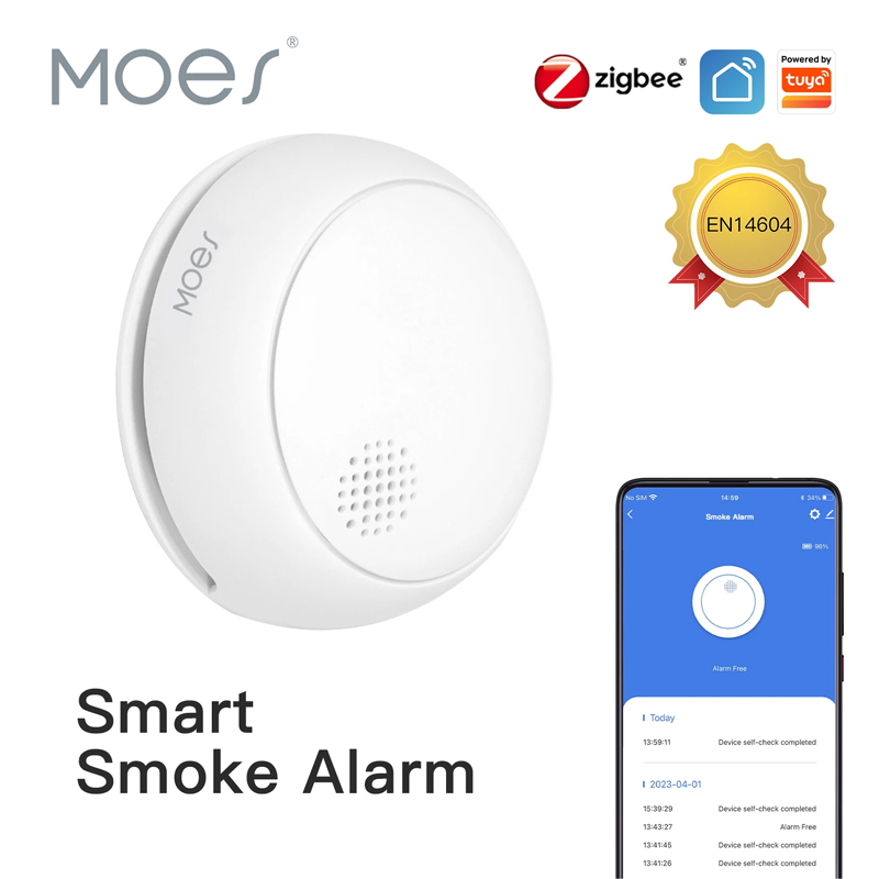 Smart Home Kitchen - Detector de Humo Inalámbrico Inteligente ZigBee