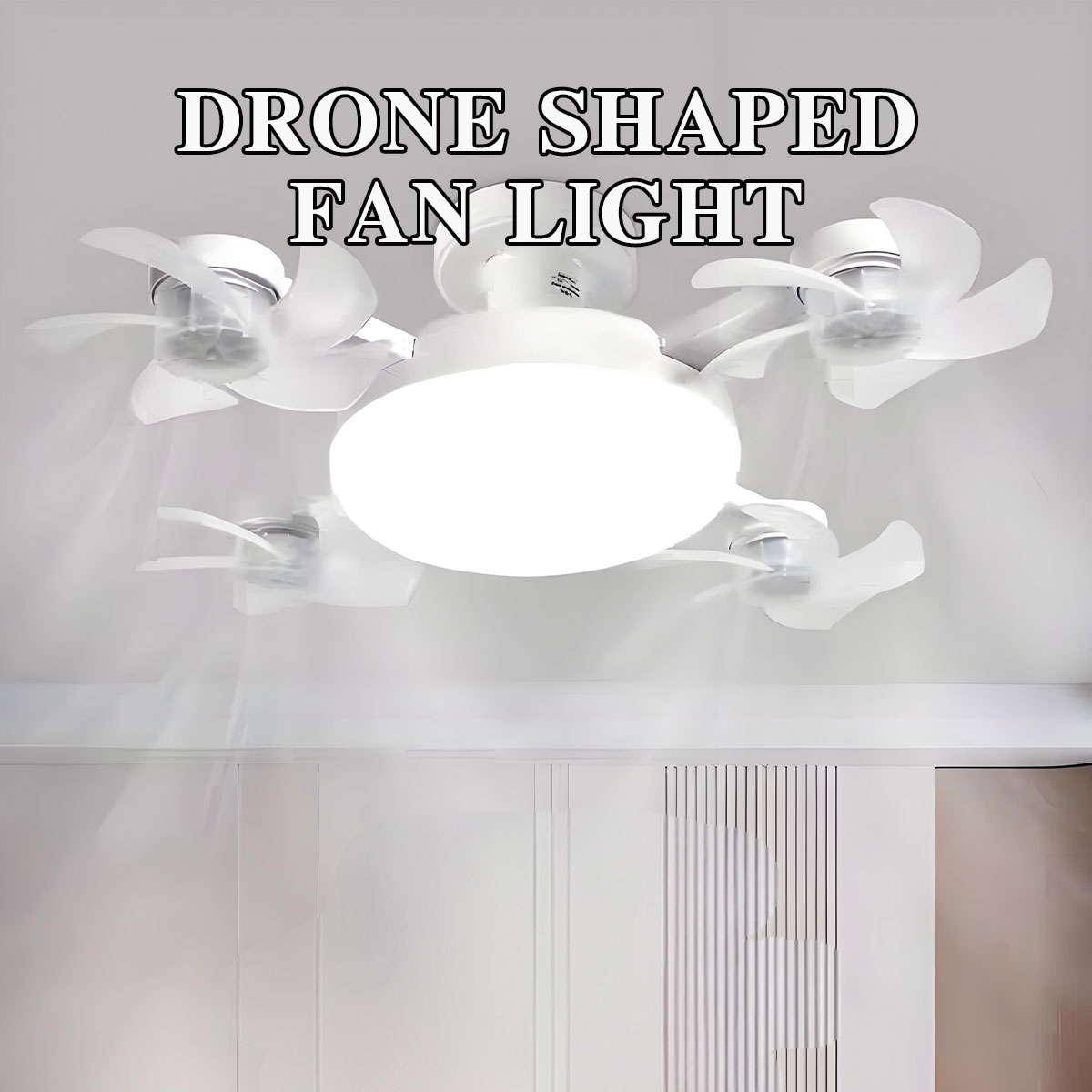 Smart Bathroom Fan - Ventilador de techo con forma de