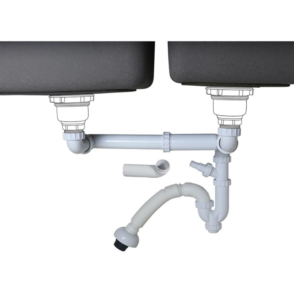 Smart Home Kitchen - Talea-kit de residuos de fregadero doble