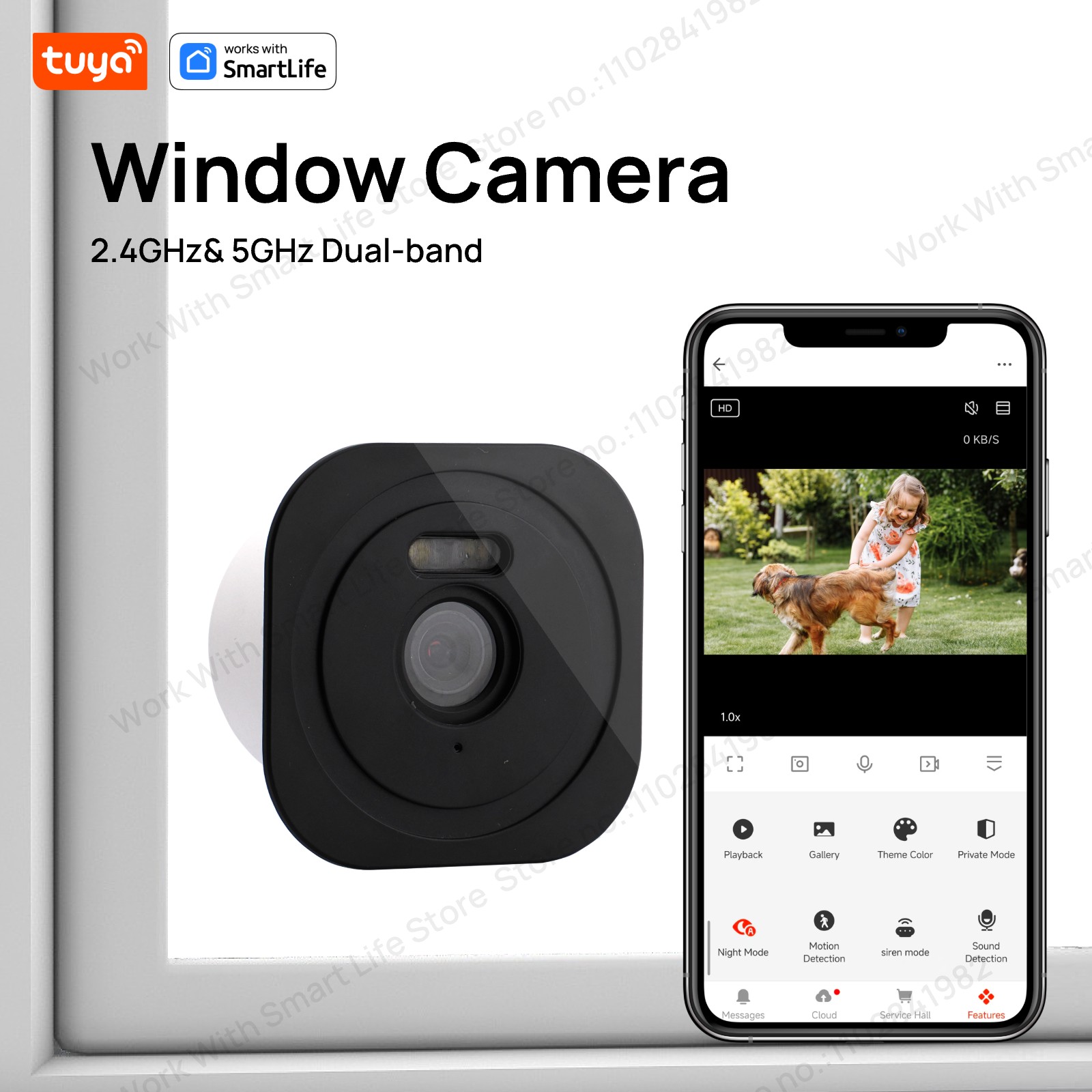 Smart Home Battery Camera Ezviz - Cámara de ventana Tuya de 3MP