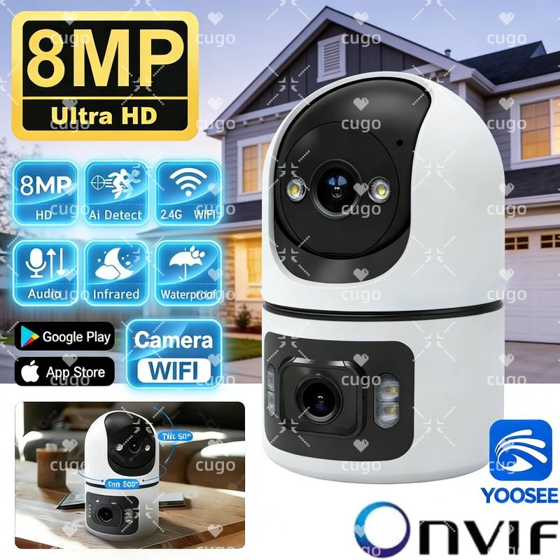 Smart Home Battery Camera Ezviz - Cámara IP WiFi de 8MP, Monitor
