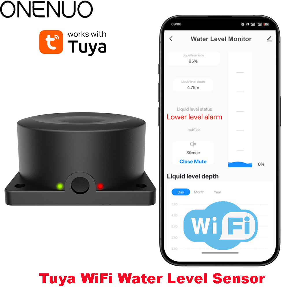 Wifi Water Sensor - ONENUO-Sensor de nivel de líquido, Detector