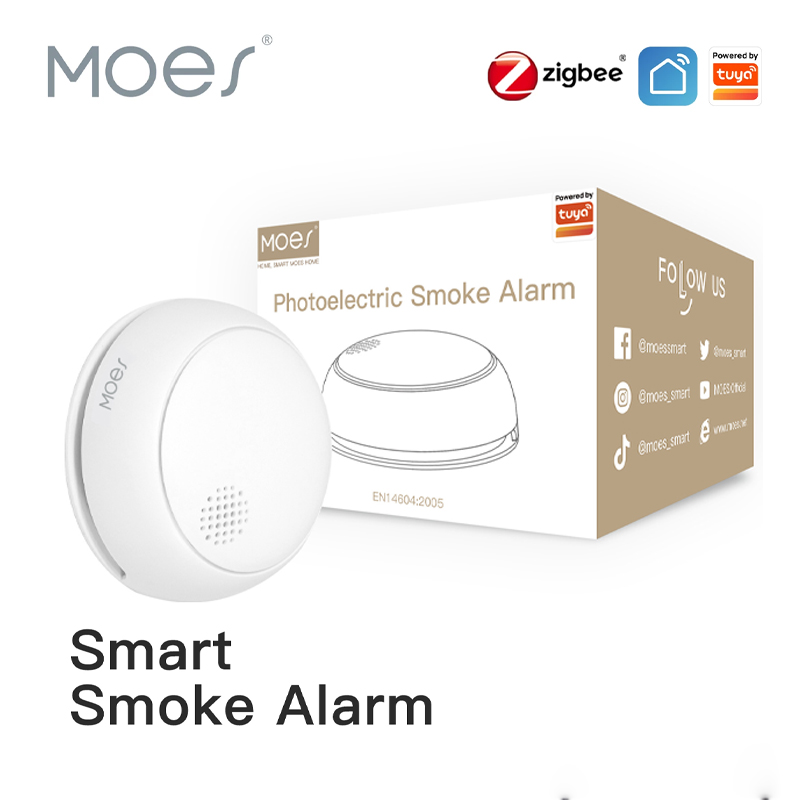 Smart Home Kitchen - MOES ZigBee-Detector de humo inalámbrico inteligente,