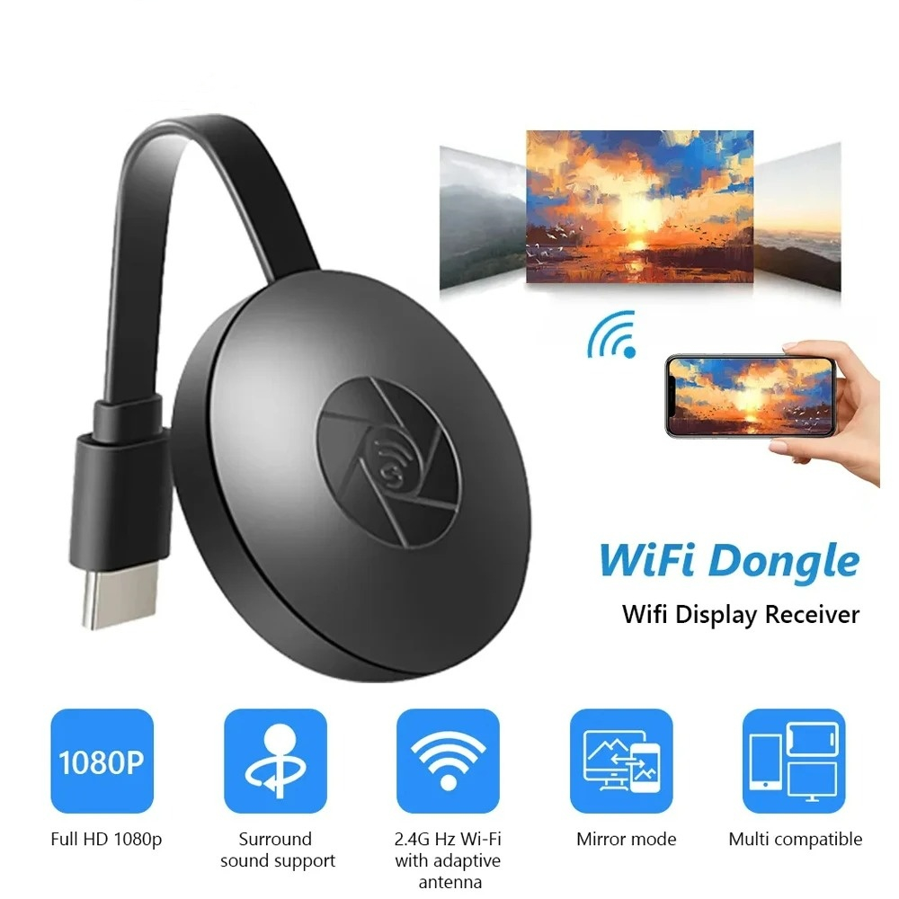 Smart Home Tv - Receptor de Pantalla Inalámbrico HD 1080P,
