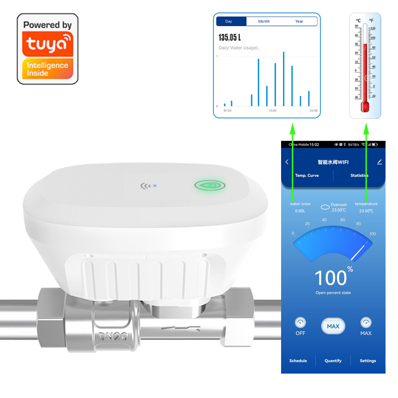 Wifi Water Sensor - Tuya-válvula de agua inteligente con WiFi,