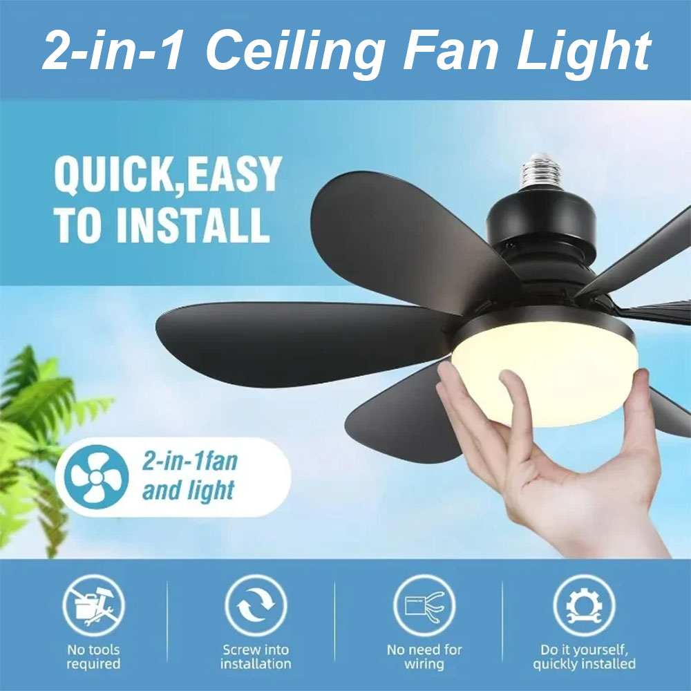 Smart Home Ventilation System - Ventilador de techo de 30/40W, iluminación