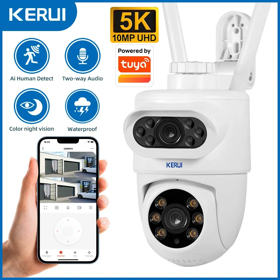 Smart Home Battery Camera Ezviz - Cámara IP WiFi KERUI para Exteriores,