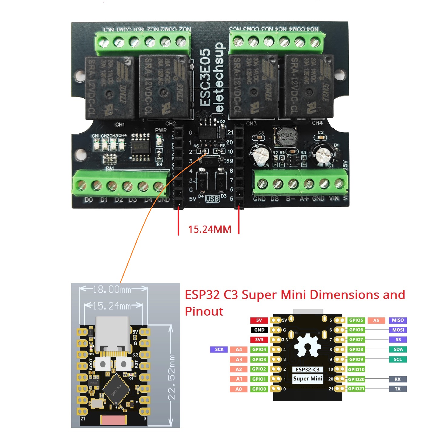 Placa de Relés Industrial ESC3 - Smart Home With Plc reseña y precio