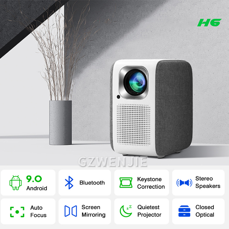 Mini proyector H6 LED 1080P Fu - Smart Home Tv reseña y precio