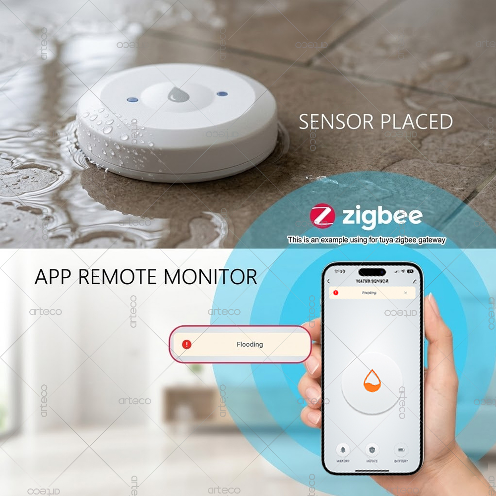 Sensor de fugas de agua Zigbee - Smart Home Kitchen reseña y precio