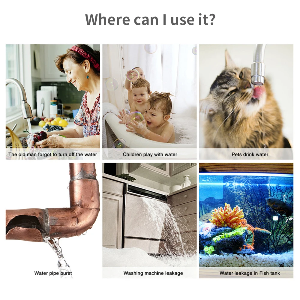 Tuya WiFi Zigbee Sensor de agu - Wifi Water Sensor reseña y precio