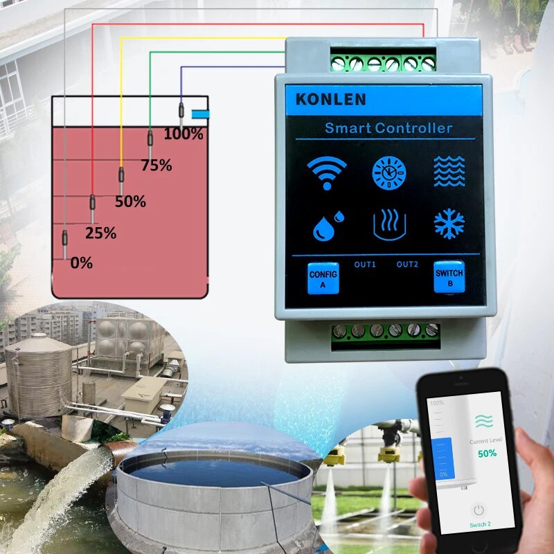 KONLEN-Sensor de nivel de Agua - Wifi Water Sensor reseña y precio