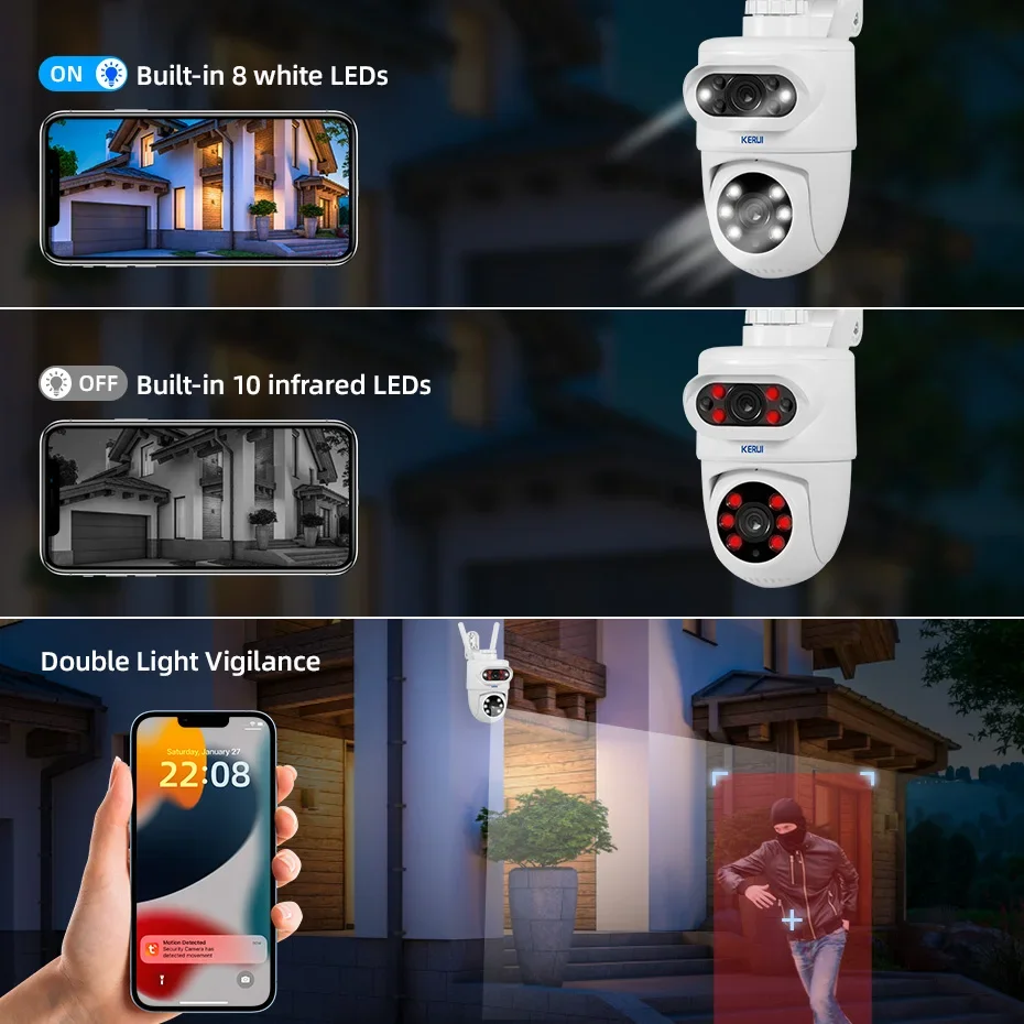 Cámara IP WiFi KERUI para Exte - Smart Home Battery Camera Ezviz reseña y precio