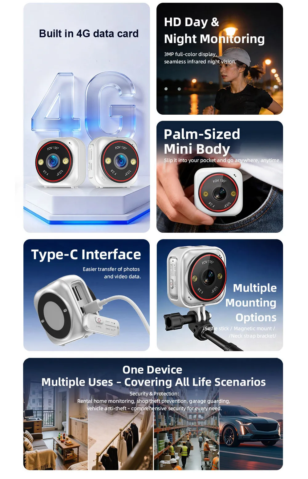 LS VISION Cámara de Bolsillo 4 - Smart Home Battery Camera Ezviz reseña y precio